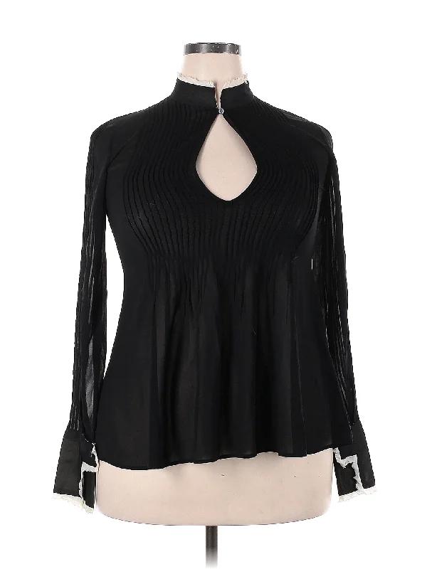 Long Sleeve Blouse Frilled Cuff Blouse