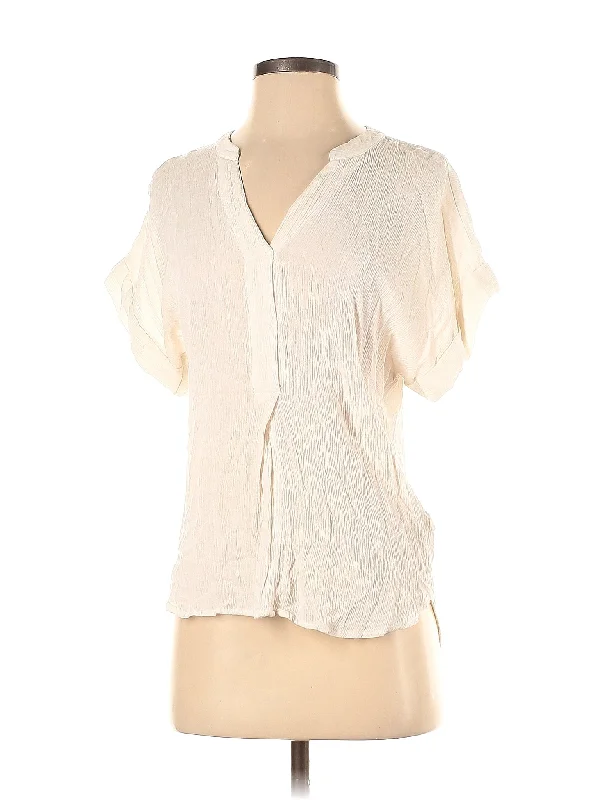 Short Sleeve Blouse Side Tie Blouse