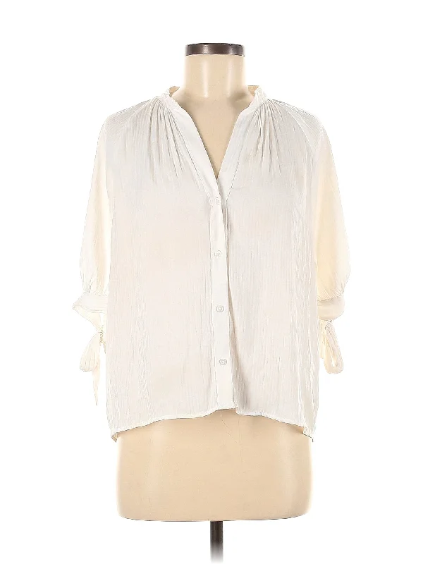 Short Sleeve Blouse Double Button Blouse