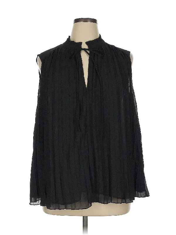 Sleeveless Blouse Double Button Blouse